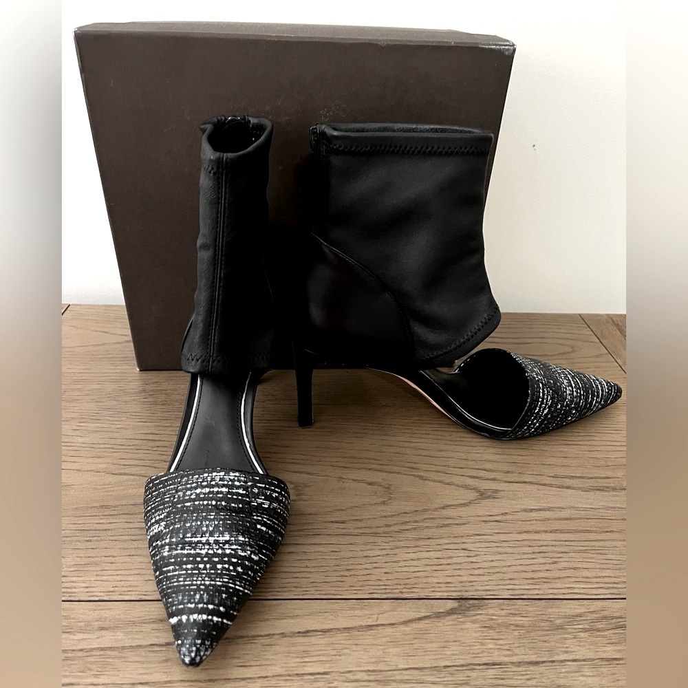 Elie Tahari. Leather upper, footbed, sole.